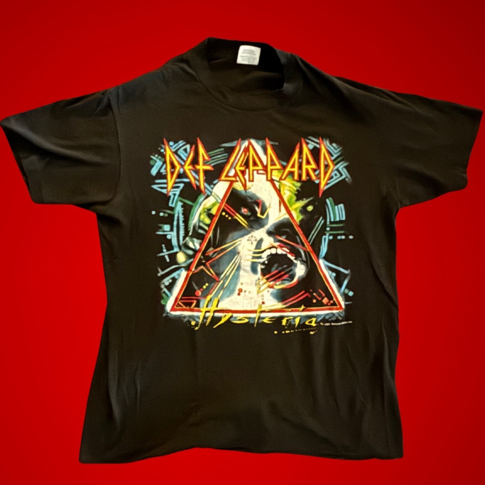 vintage 80s Def Leppard Hysteria Tour T-Shirt Large 1987
